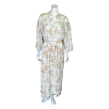 Load image into Gallery viewer, Victoria&#39;s Secret | Women&#39;s Vintage Cream Floral Sleep Slip and Kimono Set | Size: M
