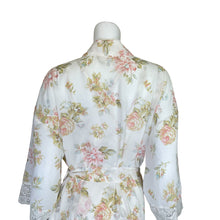 Load image into Gallery viewer, Victoria&#39;s Secret | Women&#39;s Vintage Cream Floral Sleep Slip and Kimono Set | Size: M
