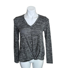 Load image into Gallery viewer, Anthropologie | Women&#39;s Sunday in Brooklyn Black Stripe Long Sleeve Top | Size: XS
