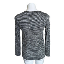 Load image into Gallery viewer, Anthropologie | Women&#39;s Sunday in Brooklyn Black Stripe Long Sleeve Top | Size: XS
