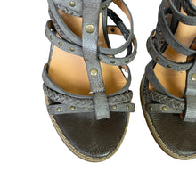 Load image into Gallery viewer, Crown Vintage | Women&#39;s Brown Cage Wedge Sandals | Size: 8
