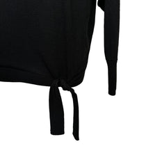 Load image into Gallery viewer, Express | Women&#39;s Black Knit Long Sleeve Tie Front Sweater | Size: XS
