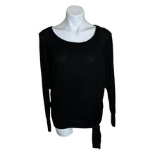 Load image into Gallery viewer, Express | Women&#39;s Black Knit Long Sleeve Tie Front Sweater | Size: XS
