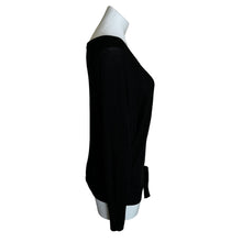 Load image into Gallery viewer, Express | Women&#39;s Black Knit Long Sleeve Tie Front Sweater | Size: XS
