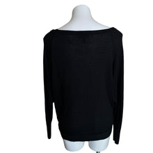 Load image into Gallery viewer, Express | Women&#39;s Black Knit Long Sleeve Tie Front Sweater | Size: XS
