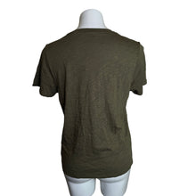 Load image into Gallery viewer, Social Standard | Women&#39;s Olive Green Short Sleeve Tie Front Tee with Tags | Size: L
