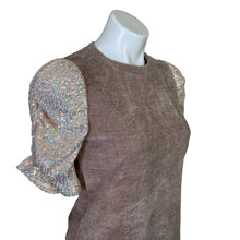 Load image into Gallery viewer, THML | Women&#39;s Pink and Sequin Short Sleeve Top with Tags | Size: XS

