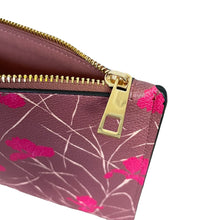 Load image into Gallery viewer, A New Day | Women&#39;s Flat Pink and Floral Print Zip Top Flat Clutch
