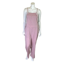 Load image into Gallery viewer, Hem &amp; Thread | Women&#39;s Pink and Cream Plaid Jumpsuit | Size: L
