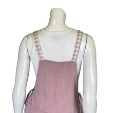 Load image into Gallery viewer, Hem &amp; Thread | Women&#39;s Pink and Cream Plaid Jumpsuit | Size: L
