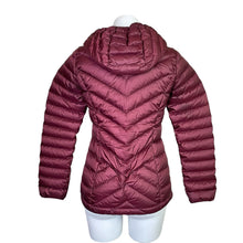 Load image into Gallery viewer, Lole | Women&#39;s Burgundy Hooded Down Puffer Jacket | Size: XS
