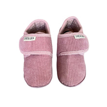 Load image into Gallery viewer, Livie &amp; Luca | Girl&#39;s Rose Corduroy HUG Outdoor Slippers with Tags | Size: S
