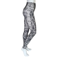 Load image into Gallery viewer, Marika | Women&#39;s Black and White Snakeskin Print Workout Leggings | Size: XS
