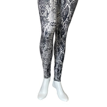 Load image into Gallery viewer, Marika | Women&#39;s Black and White Snakeskin Print Workout Leggings | Size: XS
