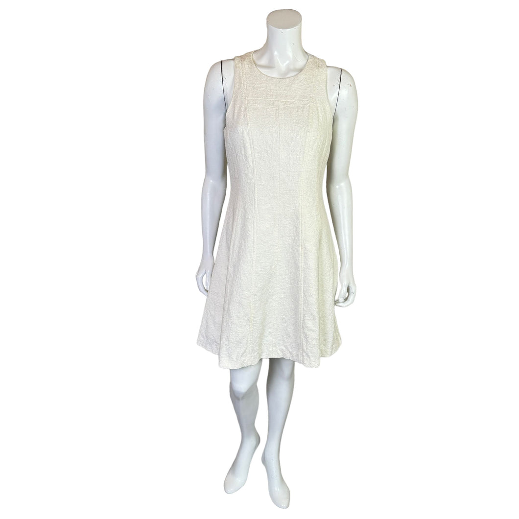 Theory | Women's Cream Shift Flare Knee Length Dress | Size: 6