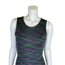 Load image into Gallery viewer, Missoni | Women&#39;s Black, Purple and Green Knit Sleeveless Fitted Dress | Size: M
