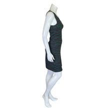 Load image into Gallery viewer, Missoni | Women&#39;s Black, Purple and Green Knit Sleeveless Fitted Dress | Size: M
