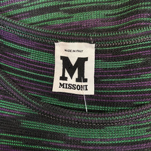 Load image into Gallery viewer, Missoni | Women&#39;s Black, Purple and Green Knit Sleeveless Fitted Dress | Size: M
