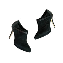 Load image into Gallery viewer, White House Black Market | Women&#39;s Black Suede Heel Bootie | Size: 7
