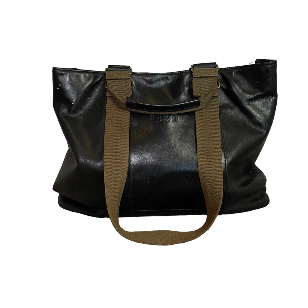 FEED | Women's Black Leather Work Bag