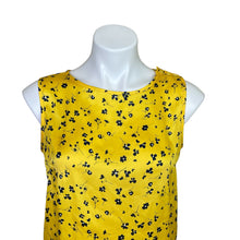 Load image into Gallery viewer, Banana Republic | Women&#39;s Yellow and Blue Silky Sleeveless Blouse | Size: XS
