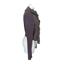 Load image into Gallery viewer, BAR III | Women&#39;s Brown Front Zip Mixed Media Jacket | Size: M
