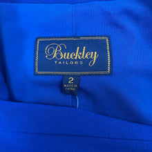 Load image into Gallery viewer, Buckley Tailors | Women&#39;s Blue Double Breasted Blazer Jacket | Size: 2
