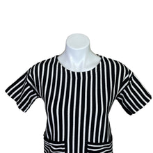 Load image into Gallery viewer, Madewell | Women&#39;s Black and White Stripe Short Sleeve Knit Pullover Top | Size: XS
