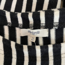 Load image into Gallery viewer, Madewell | Women&#39;s Black and White Stripe Short Sleeve Knit Pullover Top | Size: XS
