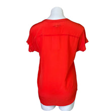 Load image into Gallery viewer, Broadway &amp; Broome | Women&#39;s Red Short Sleeve 100% Silk Top | Size: S
