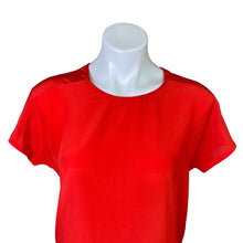 Load image into Gallery viewer, Broadway &amp; Broome | Women&#39;s Red Short Sleeve 100% Silk Top | Size: S
