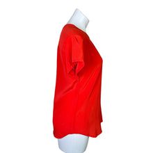 Load image into Gallery viewer, Broadway &amp; Broome | Women&#39;s Red Short Sleeve 100% Silk Top | Size: S
