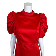 Load image into Gallery viewer, H&amp;M | Women&#39;s Red Silky Puff Short Sleeve Mini Dress | Size: S
