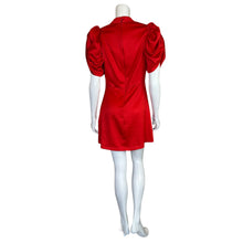 Load image into Gallery viewer, H&amp;M | Women&#39;s Red Silky Puff Short Sleeve Mini Dress | Size: S
