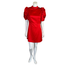 Load image into Gallery viewer, H&amp;M | Women&#39;s Red Silky Puff Short Sleeve Mini Dress | Size: S
