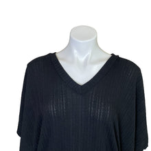 Load image into Gallery viewer, Charlotte Avery | Women&#39;s Black Knit Short Sleeve Oversized Top | Size: S
