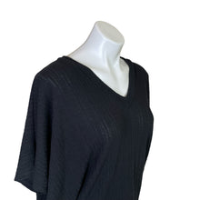 Load image into Gallery viewer, Charlotte Avery | Women&#39;s Black Knit Short Sleeve Oversized Top | Size: S
