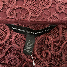 Load image into Gallery viewer, White House Black Market | Womens Burgundy Lace Sleeveless Top | Size: L
