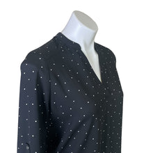 Load image into Gallery viewer, Lush | Black and White Polka Dot Long Sleeve Blouse | Size: XS
