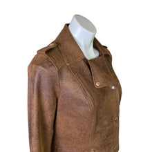 Load image into Gallery viewer, Chico&#39;s | Women&#39;s Brown Faux Leather Moto Jacket | Size: S
