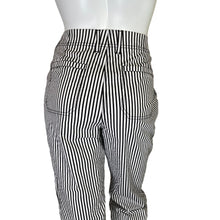 Load image into Gallery viewer, Chico&#39;s | Women&#39;s Black and White Stripe Crop Pants | Size: 8
