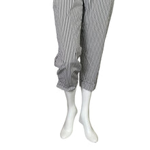 Load image into Gallery viewer, Chico&#39;s | Women&#39;s Black and White Stripe Crop Pants | Size: 8
