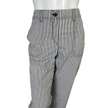 Load image into Gallery viewer, Chico&#39;s | Women&#39;s Black and White Stripe Crop Pants | Size: 8
