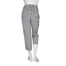 Load image into Gallery viewer, Chico&#39;s | Women&#39;s Black and White Stripe Crop Pants | Size: 8
