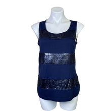 Load image into Gallery viewer, Chico&#39;s | Women&#39;s Navy Blue Rolling Sequin Tank Top with Tags | Size: M
