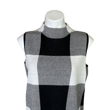 Load image into Gallery viewer, Chico&#39;s | Women&#39;s Black and White Zenergy Plaid Mockneck Tank with Tags | Size: M
