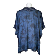 Load image into Gallery viewer, Chico&#39;s | Women&#39;s Blue Tie Dye Lace Poncho with Tags | Size: S/M
