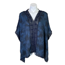 Load image into Gallery viewer, Chico&#39;s | Women&#39;s Blue Tie Dye Lace Poncho with Tags | Size: S/M
