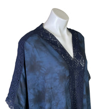 Load image into Gallery viewer, Chico&#39;s | Women&#39;s Blue Tie Dye Lace Poncho with Tags | Size: S/M
