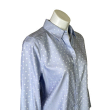 Load image into Gallery viewer, Chico&#39;s | Women&#39;s Light Blue and White Polkadot No-Iron Button Down Long Sleeve Shirt with Tags | Size: M
